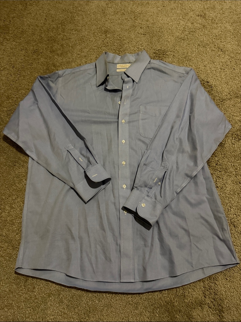 Men's Light Blue Long-Sleeve Dress Shirt by